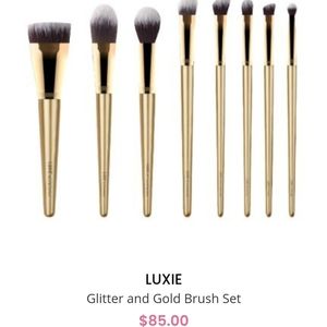 Luxie Glitter and Gold Brush set